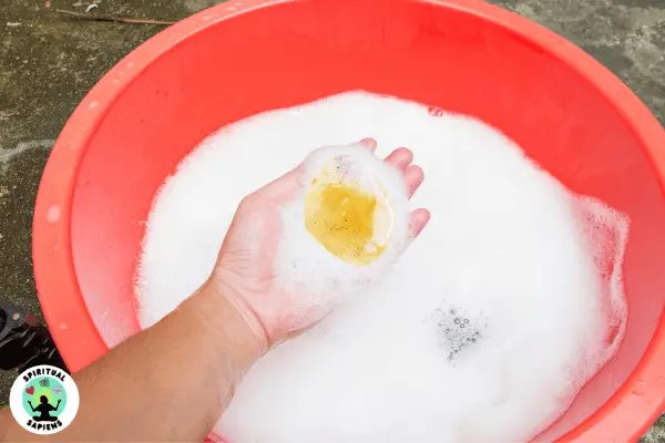 Rinse your citrine crystals with soapy water